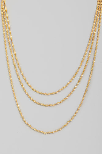 Secret Box Dainty Layered Twisted Chain Necklace