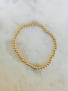 Gold-Filled Beaded Bracelet - 4mm