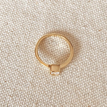 Load image into Gallery viewer, Square Solitaire Ring - 18k Gold Filled
