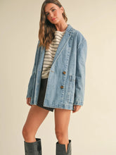 Load image into Gallery viewer, Denim Oversize Blazer