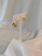 Load image into Gallery viewer, Ball Dangle Hoop Earrings - Gold Filled