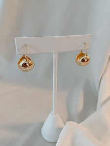 Ball Dangle Hoop Earrings - Gold Filled