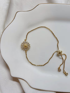 Dandelion Charm Bracelet - Gold Filled