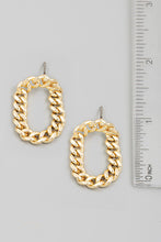 Load image into Gallery viewer, Oval Chain Link Earrings - Gold
