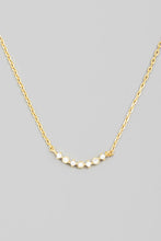 Load image into Gallery viewer, Rhinestone Curved Bar Charm Necklace - Gold