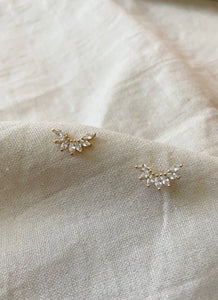 Marquise Cut Climber Studs - Gold Filled