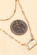 Load image into Gallery viewer, Layered Rectangle Charm Necklace - Gold