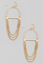 Load image into Gallery viewer, Box Chain Drop Earring - Gold