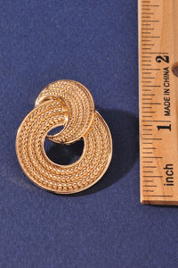 Weave Disc Earring - Gold
