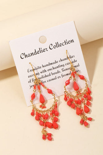 Seed Bead Earring - Orange