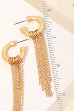 Load image into Gallery viewer, Metal Chain Hoop Earring - Gold