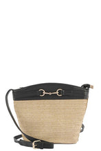 Load image into Gallery viewer, Straw Woven Bucket Bag - Black