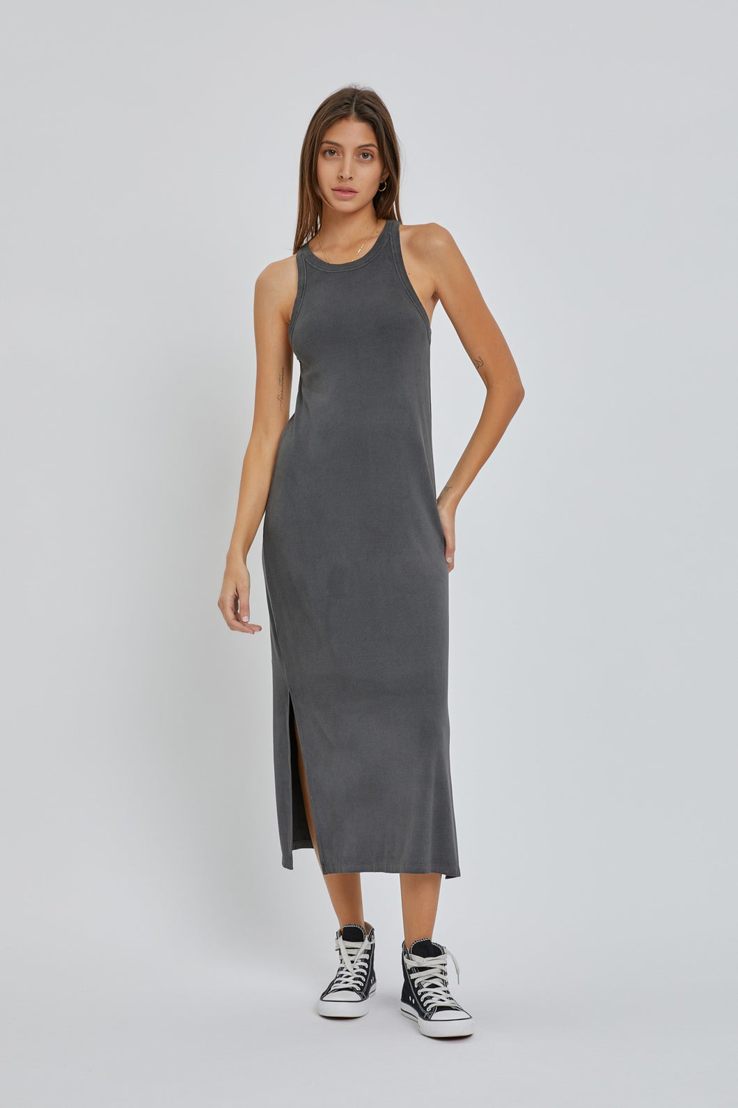 The Melrose Dress - Charcoal