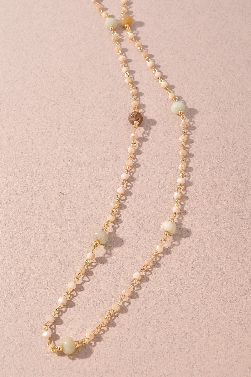 Beaded Station Necklace - Multi