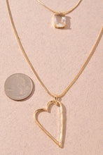 Load image into Gallery viewer, 2 Layered Heart Chain Necklace - Gold