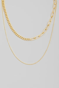 Mixed Chain Link Layered Necklace