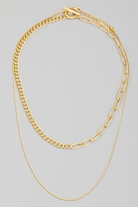 Mixed Chain Link Layered Necklace