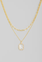 Load image into Gallery viewer, Layered Chain Clear Crystal Necklace