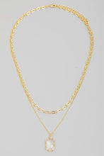 Load image into Gallery viewer, Layered Chain Clear Crystal Necklace