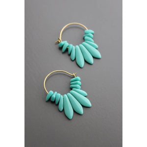 Glass Small Earrings - Turquoise