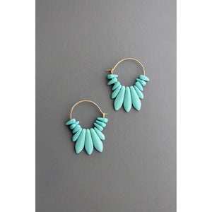 Glass Small Earrings - Turquoise
