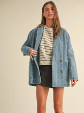 Load image into Gallery viewer, Denim Oversize Blazer