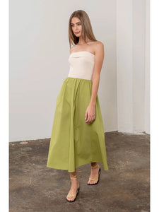 Two Tone Green Dress