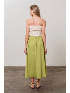 Two Tone Green Dress
