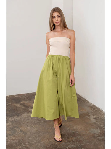 Two Tone Green Dress
