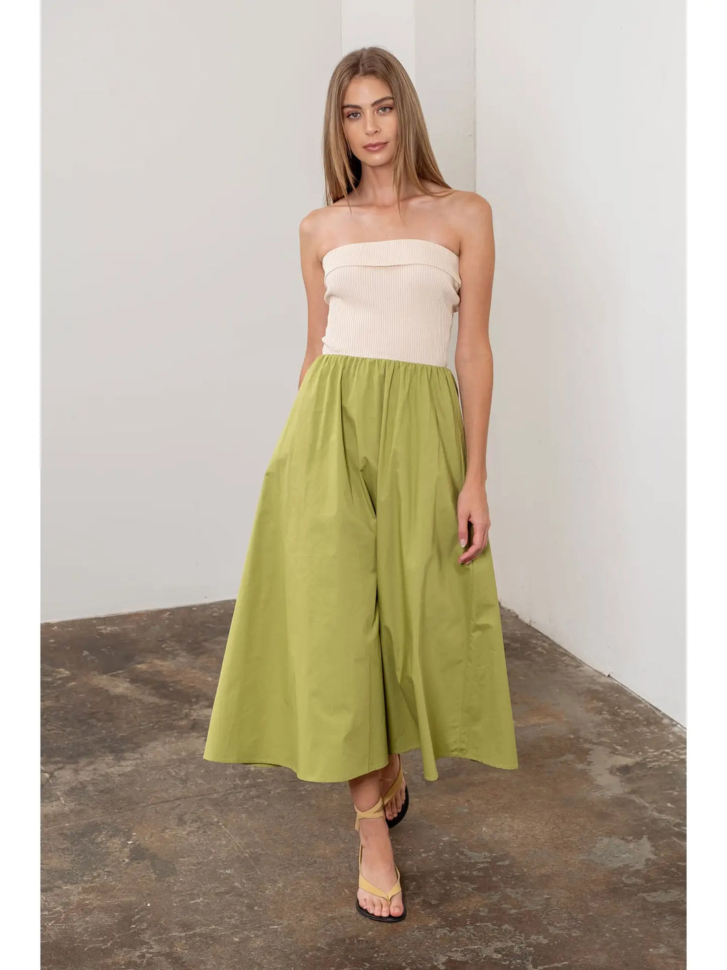 Two Tone Green Dress
