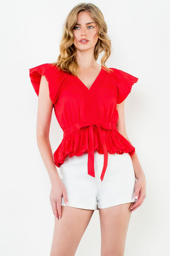 Puff Sleeve Cherry Top