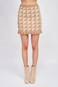 Blaise Mini Skirt - Taupe