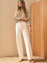 Load image into Gallery viewer, Stretch Cord Wide Leg Pant - Egret