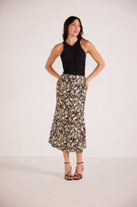 Nocturne Bias Slip Midi Skirt