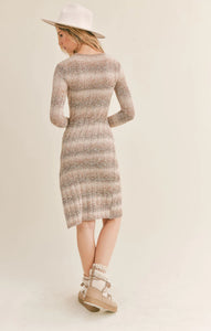 Virgo Ombre Dress - Brick Multi
