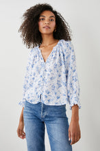 Load image into Gallery viewer, The Mariah Top - Blue Blossoms