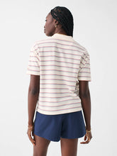 Load image into Gallery viewer, Sunwashed Pique Polo - Tennis Stripe