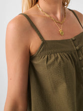 Load image into Gallery viewer, Mariana Seersucker Top - Military Olive