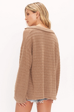 Load image into Gallery viewer, Capistrano Collared Washed Pullover - Tea Leaves