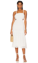 Load image into Gallery viewer, Viola Embroidery Midi Dress - White
