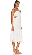 Load image into Gallery viewer, Viola Embroidery Midi Dress - White