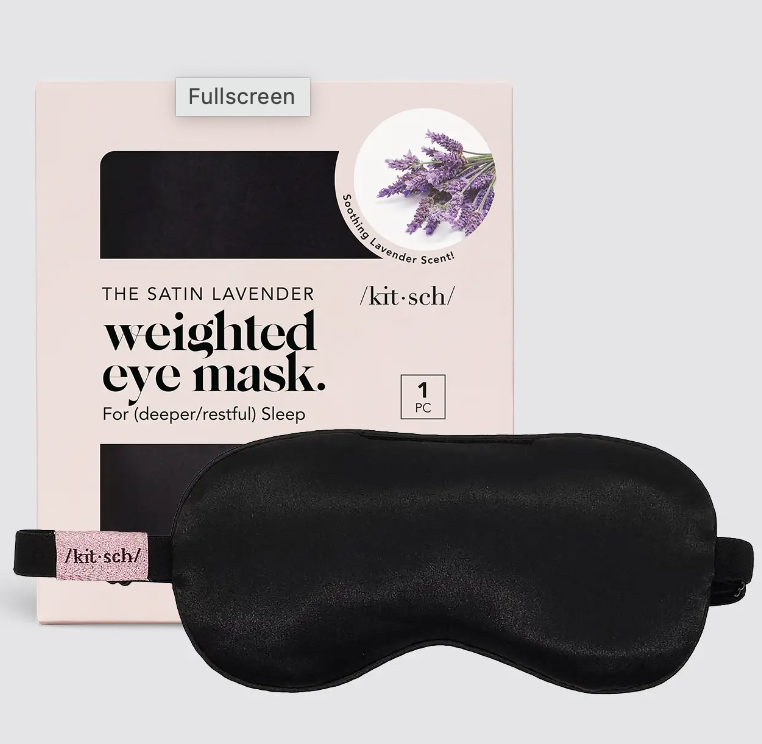 The Lavender Weighted Satin Eye Mask