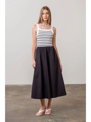 Striped Two Tone Dress