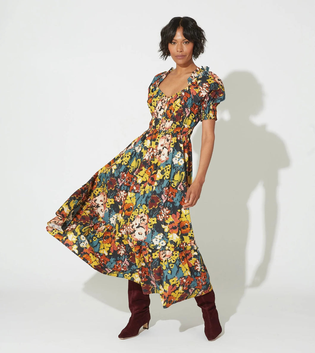 Caprice Ankle Dress - Monet