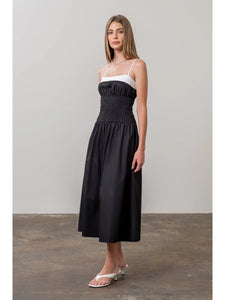 Smocked Midi Dress