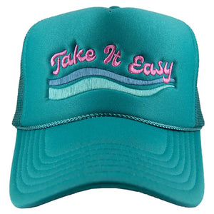 Take It Easy Trucker Hat - Deep Teal