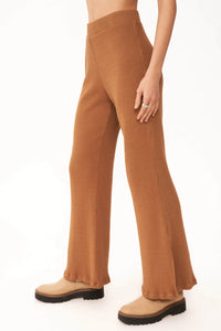 Sure Shot Side Slit Pant - Caramel