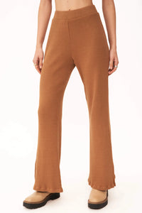 Sure Shot Side Slit Pant - Caramel