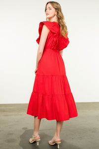 Flutter Sleeve Maxi Dress