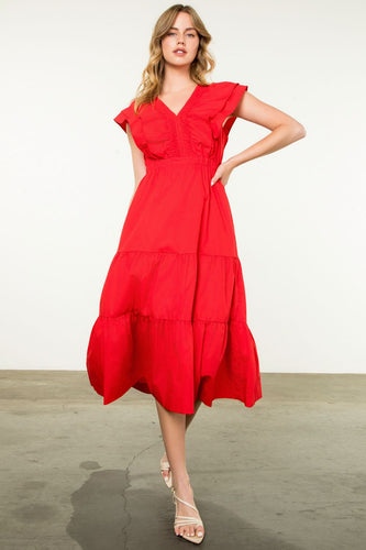 Flutter Sleeve Maxi Dress